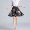 Elegant floral women's skirt, perfect for casual and formal events, featuring a flowy design and vibrant print. Ideal for stylish summer or spring outfits.