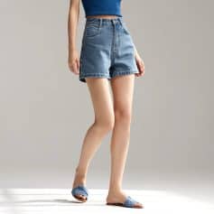 Comfortable denim shorts ideal for casual wear and summer fashion.