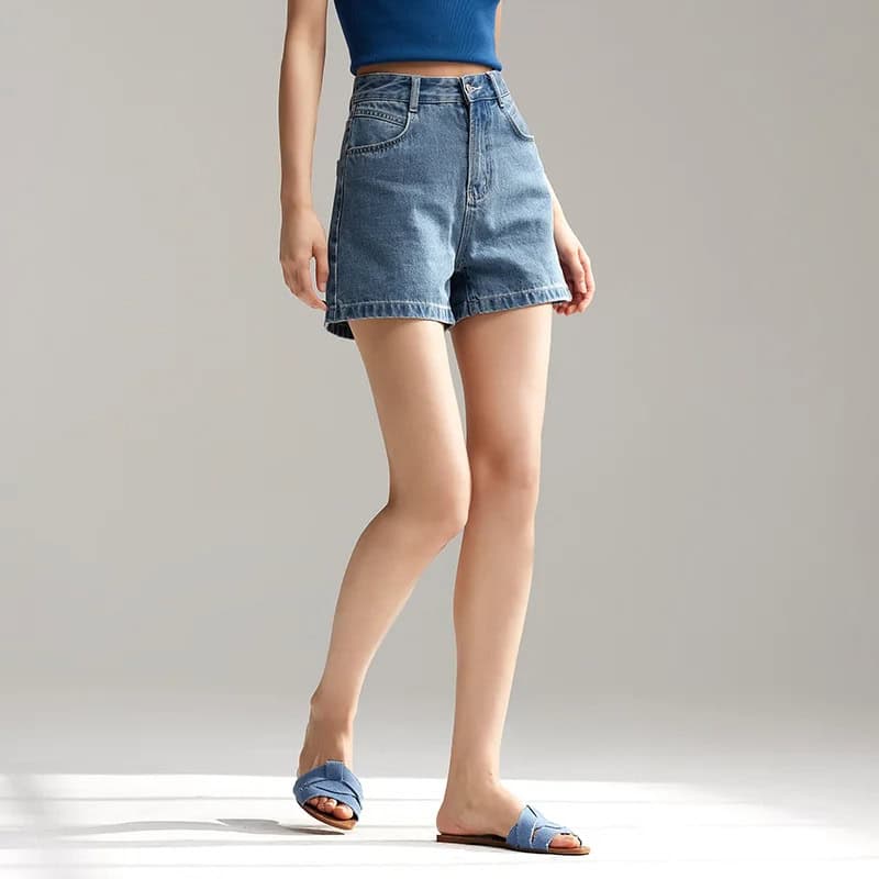 Comfortable denim shorts ideal for casual wear and summer fashion.