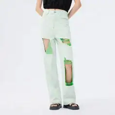 High-quality ripped denim for trendy, casual wear. Perfect for fashion-forward individuals seeking stylish and comfortable jeans.