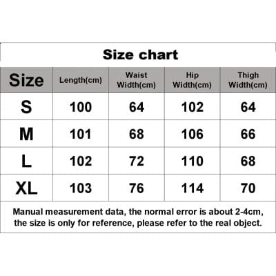 Clear, detailed size chart showing measurements in centimeters for different clothing sizes to help customers choose the right fit for opt eye wear and accessories.