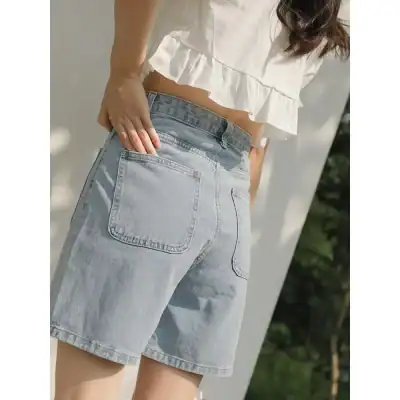 Opt for stylish and comfortable women's denim shorts perfect for summer outings and casual wear. High-quality material, trendy design, ideal for everyday fashion and outdoor activities.