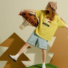 Playful mushroom graphic t-shirt perfect for kids, featuring fun garden-inspired design. Soft, comfortable, and stylish for children’s casual wear and outdoor adventures.