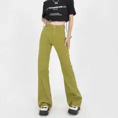 Comfortable olive green pants for stylish casual wear, perfect for everyday fashion. High-quality material and trendy design suitable for all seasons.