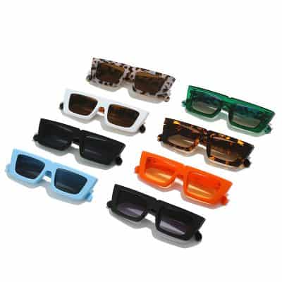 Colorful and stylish sunglasses in various bold designs and patterns, perfect for sun protection and fashion statement. Ideal for trendy eyewear enthusiasts and summer accessories.