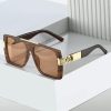 Elegant brown designer sunglasses with gold accents, perfect for fashion-forward individuals seeking high-end eyewear.