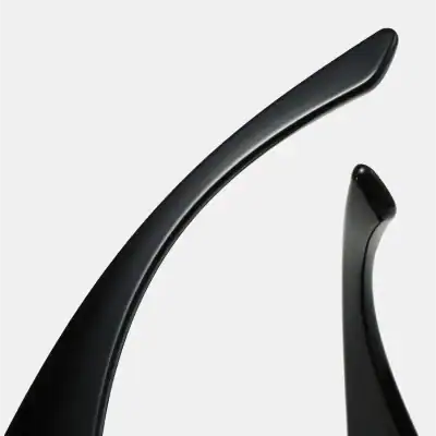 High-quality black eyeglass temple arms designed for comfort and durability, perfect for prescription or fashion glasses.