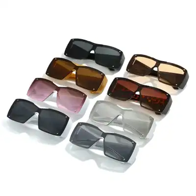 Stylish sunglasses with various frame styles and tinted lenses for fashion and eye protection. Perfect for complementing any look while safeguarding your eyes from UV rays.