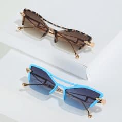 Stylish designer sunglasses with gradient lenses and trendy frames, perfect for fashion-forward eyewear lovers.