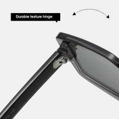 Durable textured hinge for sunglasses, providing strong support and longevity, essential for stylish eyewear.