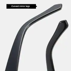Optical mirror legs for stylish eyewear with curved mirror arms for comfort and aesthetics. Suitable for various optical frames, enhancing both function and style.
