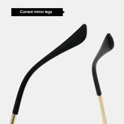 Optical mirror legs with stylish curved design for comfortable wear and enhanced support. Perfect for eye care and vision correction accessories.