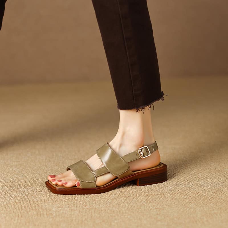 Comfortable stylish leather sandals perfect for summer and casual wear. Featuring adjustable straps and a low heel for all-day comfort and elegance.