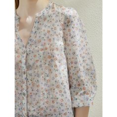 Elegant floral printed blouse for women, perfect for casual and semi-formal occasions, made with breathable fabric for comfort and style.