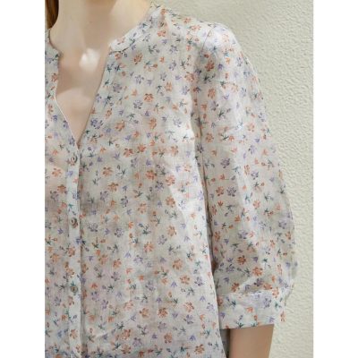 Elegant floral printed blouse for women, perfect for casual and semi-formal occasions, made with breathable fabric for comfort and style.