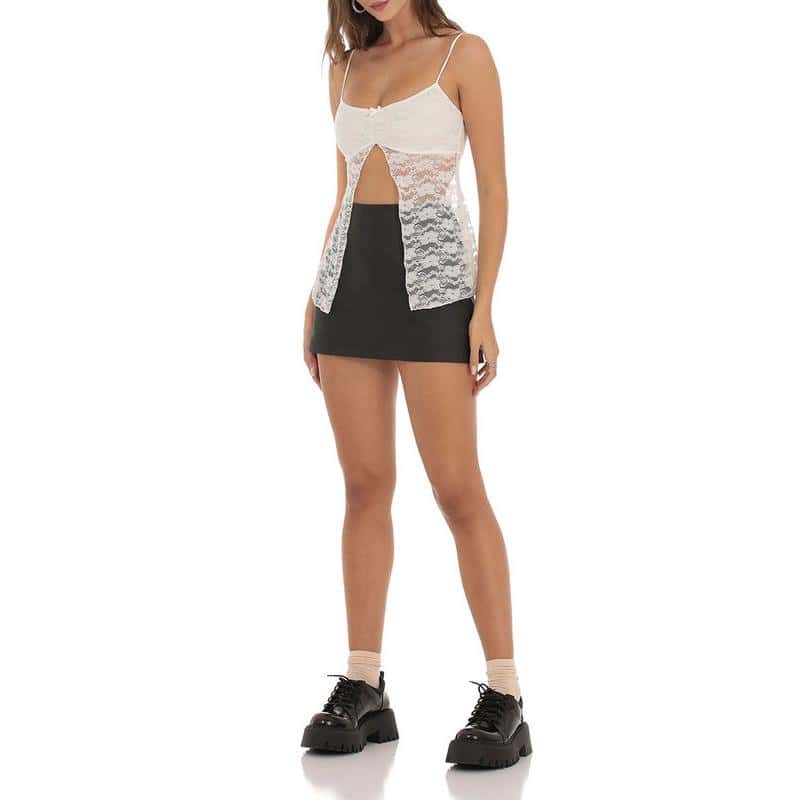 Elegant nude and white lace transparent top for modern fashion styles. Perfect for casual or special occasions, combining comfort and trend. Shop now at Monalisa Medical Store.