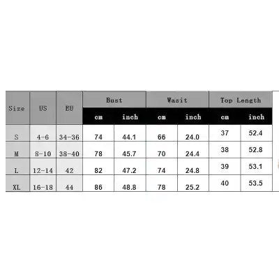 Elegant bridal gown with detailed size chart for perfect fit, available in various sizes. Ideal for weddings, formal events, and special occasions. Comfortable and stylish design for modern brides.