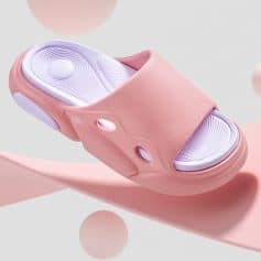 Comfortable pink slip-on sandals for women and men, perfect for everyday wear and relaxation, featuring ergonomic design and easy slip-on style.