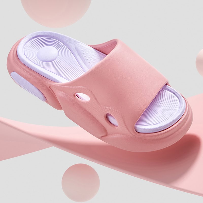 Comfortable pink slip-on sandals for women and men, perfect for everyday wear and relaxation, featuring ergonomic design and easy slip-on style.