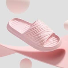 Comfortable pink slip-on sandal with stylish design, perfect for postpartum recovery, foot care, and everyday wear. Supports foot health with cushioned insole and ergonomic sole.