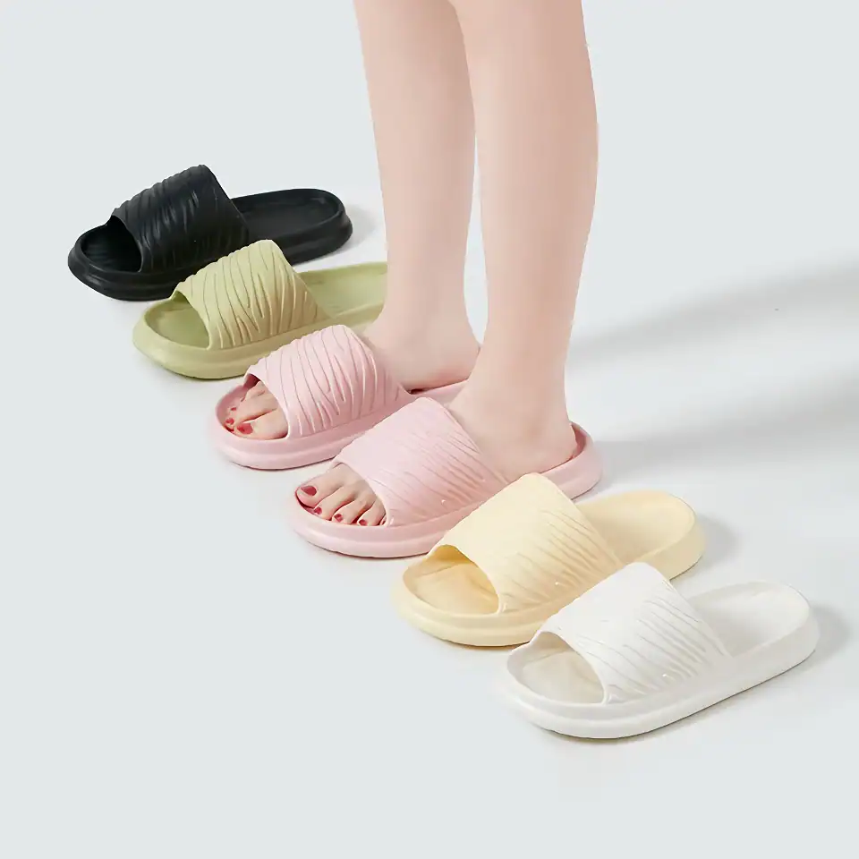 Comfortable and stylish slide sandals perfect for casual wear, available at Monalisa Medical Store.