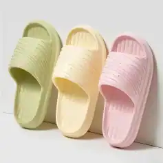 Colorful, lightweight slide sandals for women, perfect for spa, bathroom, or casual wear, featuring slip-resistant soles and stylish design.