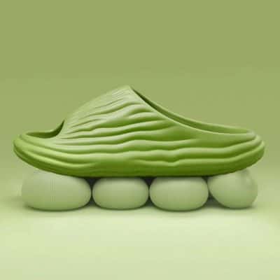 Stylish green eyeglasses on display at Monalisa Store, highlighting a modern collection of optical frames perfect for fashion and vision needs.