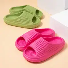 Colorful comfortable slide sandals for women and men, perfect for home, spa, and casual wear, featuring ergonomic design and non-slip sole.