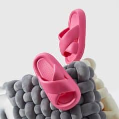 Comfortable pink slippers for women, stylish and lightweight perfect for indoor wear.