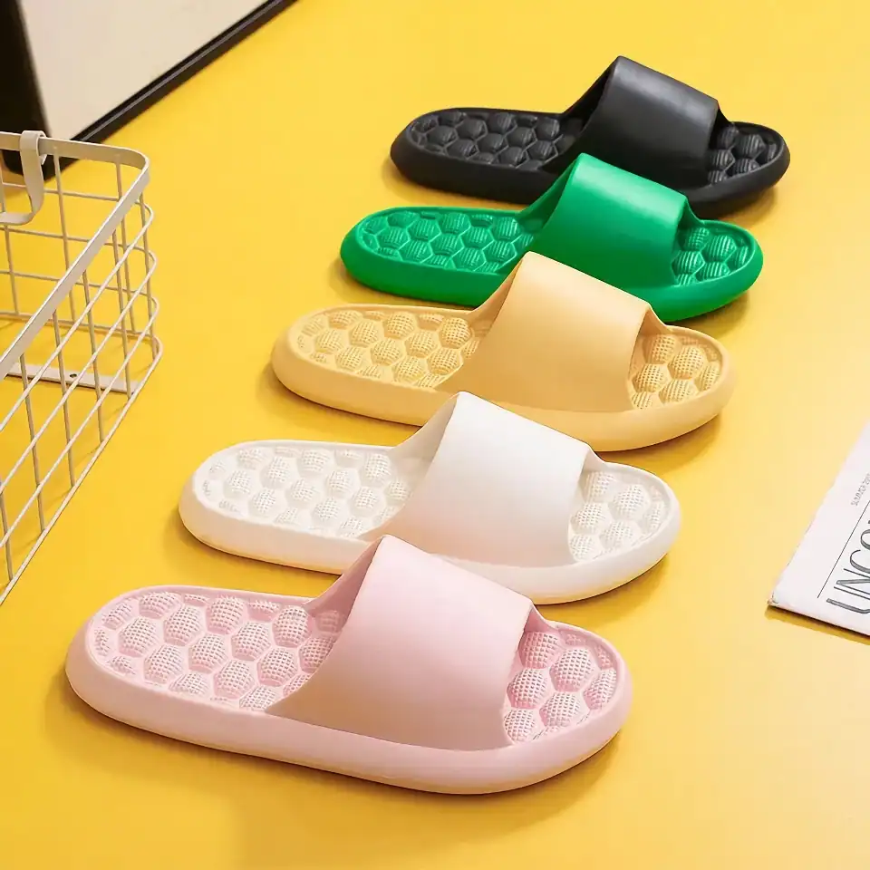 Stylish and comfortable slippers in various colors for everyday wear at Monalisa Medical Store. Perfect for home or casual outings.