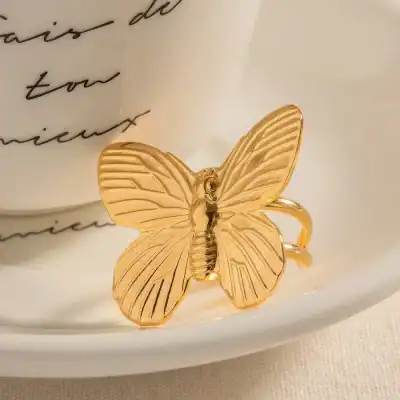 High-quality gold butterfly ring for women and men, perfect for jewelry lovers and fashion accessories. Unique design adds style and sophistication to any outfit.