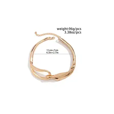 Stylish gold bracelet with adjustable chain and modern design, perfect for enhancing your accessory collection and adding sophistication to your look.