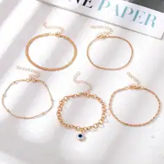 Delicate gold necklaces and bracelets with trendy chain designs and charm accents, perfect for women. Shop the Monalisa Store for stylish gold jewelry collections online.