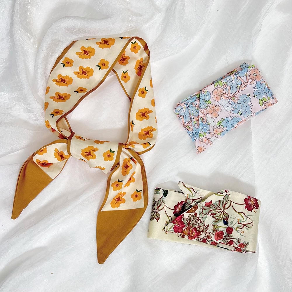 Elegant floral printed scarves suitable for everyday wear, perfect for adding a chic touch to your outfit.