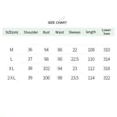 Carefully designed size chart for medical clothing, including shoulder, bust, waist, sleeves, length, and lower hem measurements for optimal fit.