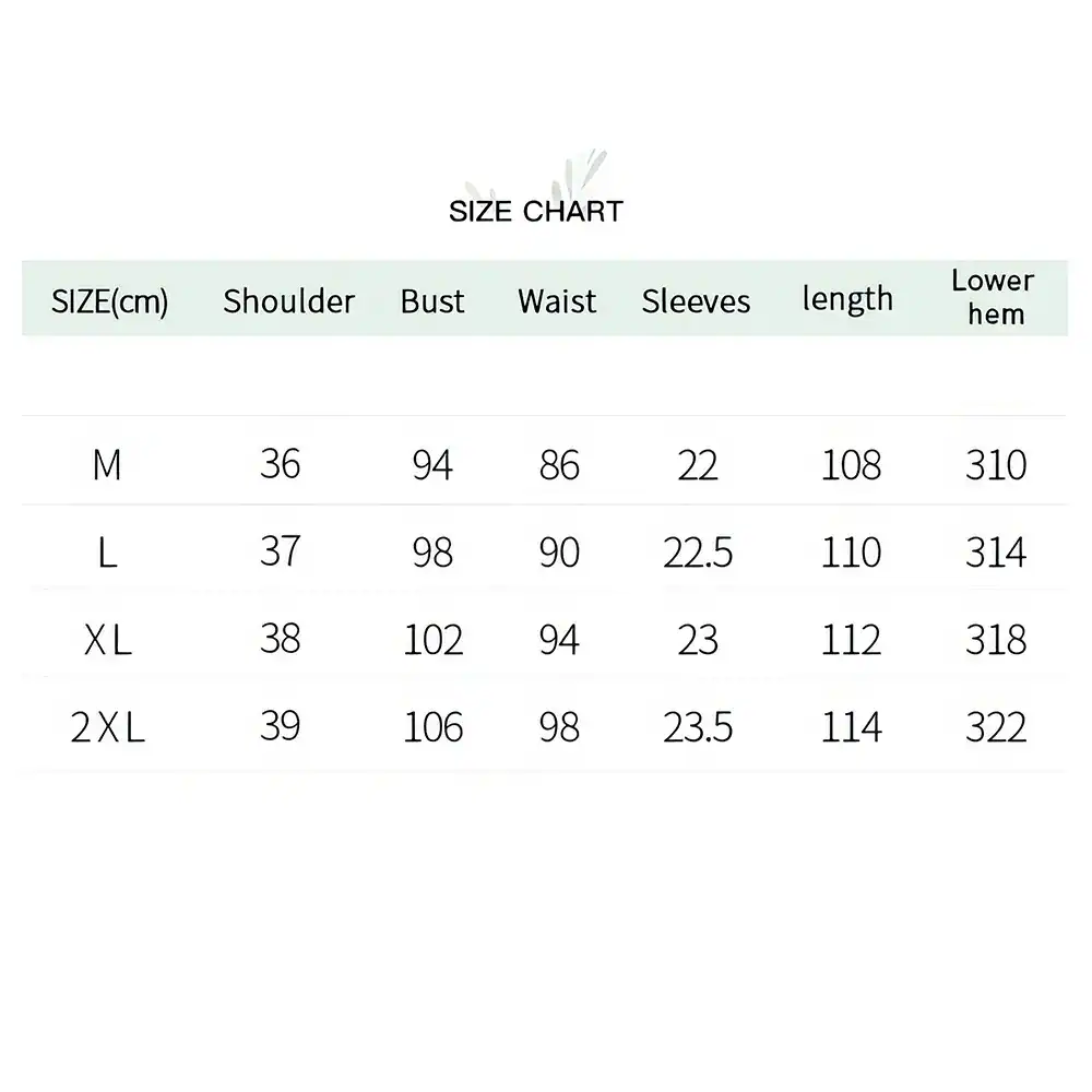 Carefully designed size chart for medical clothing, including shoulder, bust, waist, sleeves, length, and lower hem measurements for optimal fit.