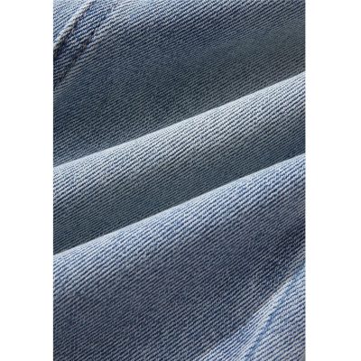 Close-up of blue medical scrubs fabric, showing detailed woven texture and comfortable stretch for healthcare professionals. Perfect for medical uniform clothing and hospital staff attire.