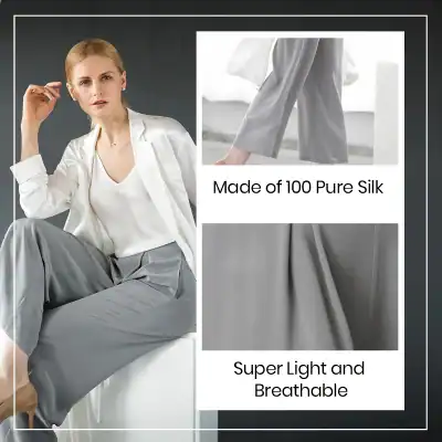 Luxurious 100% pure silk clothing for comfort and style. Perfect for relaxing at home with breathable, super-light fabric that's gentle on skin and ideal for everyday wear.