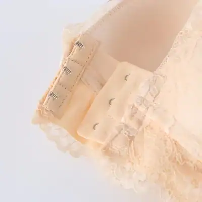 Delicate beige lace corset with adjustable hooks for a perfect fit, ideal for wedding or special occasion dresses. Enhance your silhouette with this beautiful, comfortable, and stylish lace corset from Monalisa Store.