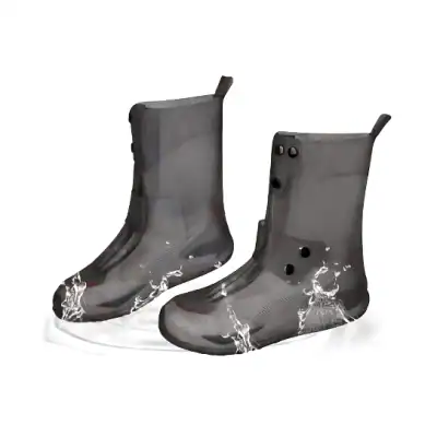 Waterproof shoe cleaning boots for medical and healthcare use with watertight design.
