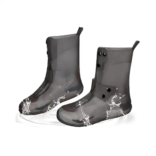 Waterproof shoe cleaning boots for medical and healthcare use with watertight design.