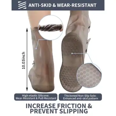 Durable anti-slip and wear-resistant work boots with high-elastic silicone for comfort, safety, and durability. Perfect for industrial, construction, and outdoor work environments.