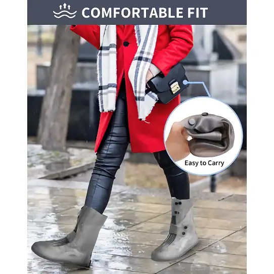 Comfortable, waterproof rain boots designed for women with easy-to-carry convenience and a comfortable fit, perfect for wet weather.