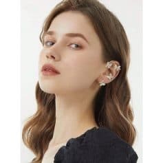 Intricate butterfly-shaped jewelry set, including earrings, showcasing stylish and trendy accessories for women.