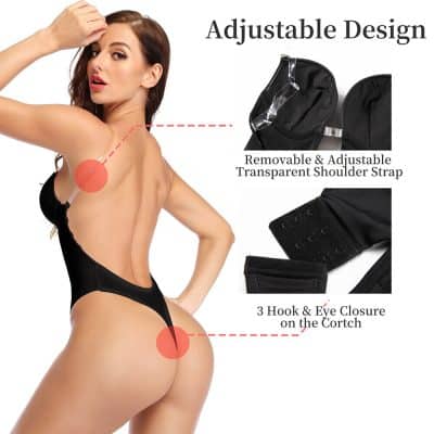 Removable transparent shoulder strap, adjustable for comfort and fit, ideal for bust support and enhanced posture.