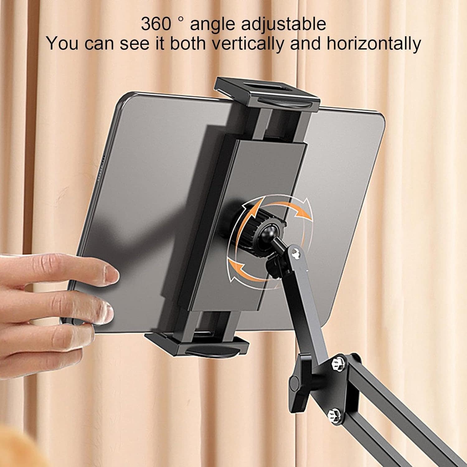 Optical phone stand with 360-degree adjustable rotation for hands-free use, ideal for video calls, streaming, and accessibility at Monalisa Store.