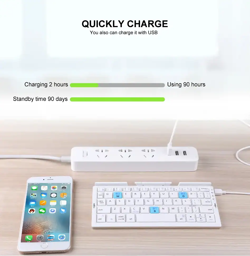 Portable fast-charging device for smartphones and gadgets, offering quick charge in 2 hours, with USB charging and long standby time. Ideal for efficient mobile device power management.