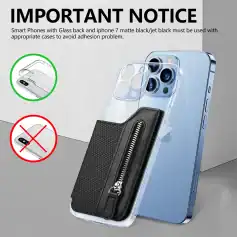 High-quality clear phone case with added zip pouch for accessories.