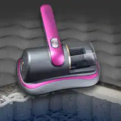 High-efficiency vacuum cleaner with powerful suction for deep carpet cleaning and dirt removal.