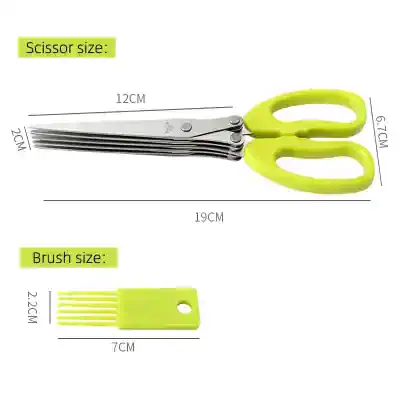 Optical scissors and cleaning brush for eyewear, precision tools for eyeglasses maintenance, suitable for optical stores, opticians, and eyewear enthusiasts.